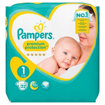 Pampers premium protection luiers mt  1