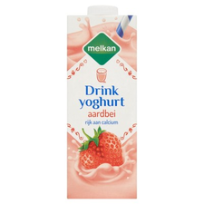 Melkan drinkyoghurt Aardbei 1ltr
